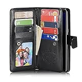 Galaxy Note 8 Case, Joopapa Note 8 Pu Leather Magnetic Wallet Flip Cover Case with ID&Credit Card Holder Slot Built-in 9 Card Slots & Wrist Strap For Samsung Galaxy Note 8 (Black)