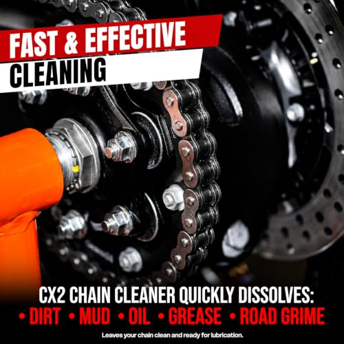 Image of CX2 Combo of CC1 Chain Cleaner (150ml) and CL2 Chain Lube Spray with Brush for All Bikes 300ml