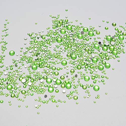 Ad Beads 4300 Pieces Flat Back Nail Art Rhinestones Round Beads 6 Sizes thumb #2