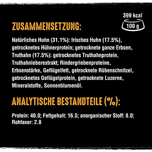 Crave Premium Trockenfutter mit Truthahn & Huhn für Katzen – Getreidefreies Adult Katzenfutter mit hohem Proteingehalt – 3 x 2,8 kg