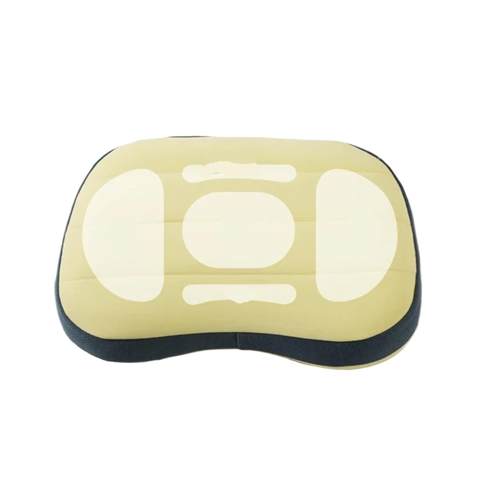 Oreiller gonflable de camping avec housse lavable, coussin d'air portable pour voyage, camping, randonnée, randonnée (jaune)