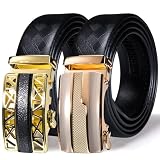 Barry.Wang Men's Belt,Slide Ratchet Belt For Gift Men Dress Pant Shirt Oxfords 1 3/8' Casual,Trim To Fit