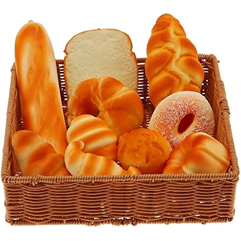 Gresorth 10 PCS Fake Cake Artificial Bread Set Bundle Platter Photography Props Kitchen Toy Decoration Cover