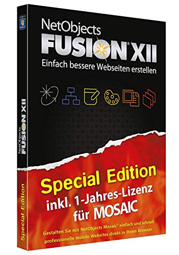 Preisvergleich Produktbild NetObjects Fusion 12 Professionelle Websites Webseiten erstellen für Windows 11 / 10 / 8 / 7