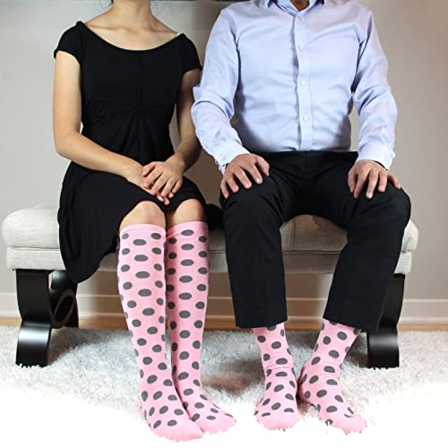 Spotlight Hosiery Elite Quality Colorful Soft Cotton Women's Polka Dots Knee High Socks3