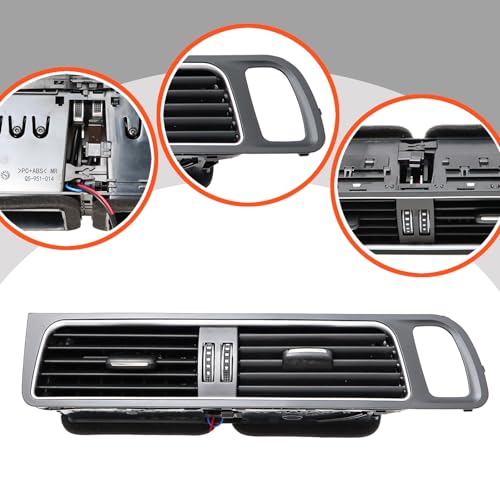 YananAC Zentralsteuerungszubehör Klimaanlage Lüftungsgitter 8R1820951 für Q5 2009–2018 Dashboard Air Outlet Air Conditioning Vents Grille Lüftungsgitterabdeckung