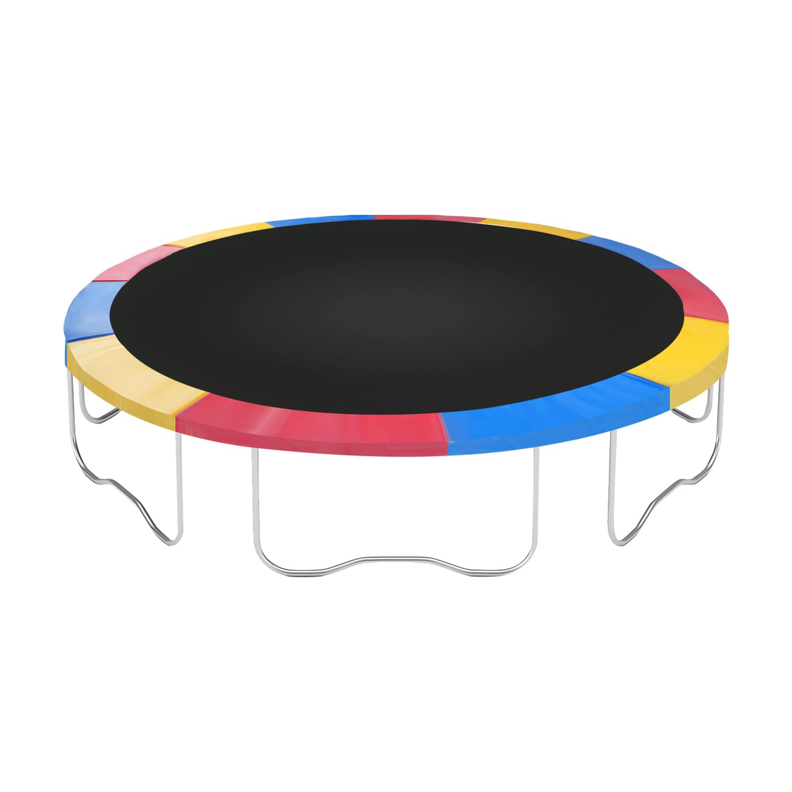 Kreiaoer Trampoline Pad, 8FT 10FT 12FT 14FT 16FT Universal Trampoline Replacement Safety Pad with 10mm Thick Foam Padding, Thick Waterproof Trampoline Spring Cover (Colorful, 16 Ft)