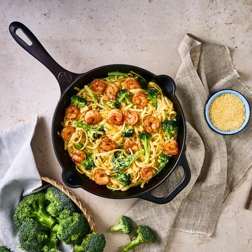Miniatura 8 de Victoria Sartén Hierro Fundido Curado Inducción 25cm, Apta Para Fuego, Barbacoa, Horno, Vitrocerámica, Gas, Cast Iron Skillet Curada Para Crear Antiadherente Libre De Tóxicos Sin Ptfe Ni Pfoa