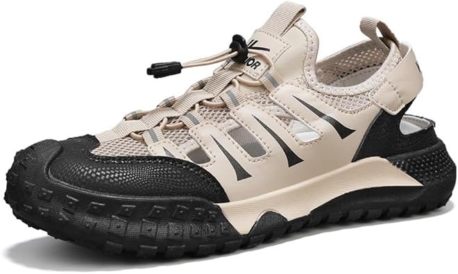 Mens Summer Sandals Breathable Slip-On Walking Shoes Lightweight Mesh Casual for Beach Outdoor Travel and Daily Wear