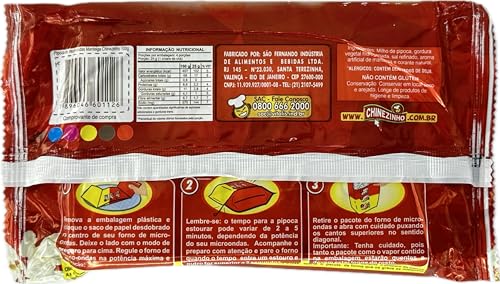 Chinezinho Pipoca Para Micro-Ondas Sabor Manteiga 100 Gramas