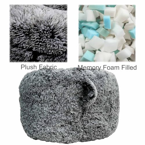 Image of Bean Bag Chairs, Memory Foam Stuffing Bean Bag Chair for Adults /Teens /Kids, Plush Faux Fur Lazy Sofa Furniture with Removable High-Rebound Memory Foam for Living Room Bedroom College Dorm