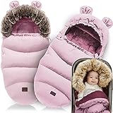 💕 [PRAKTISCH FÜR DEN ALLTAG] Dieser Füßsack ist Traum für das Baby im Winter und Herbest, der ist sehr warm und kuschelig, man kann er als Decke, Schlafsack, Schlafmatte, Wickeldecke verwenden, auch für klimatisierter Raum, Reisen, Autositz, kinderwagen und Buggy usw.