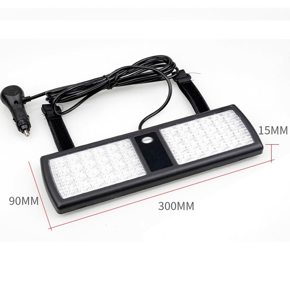 ZONTO 18Modes Ultrathin Car White LED Parabrezza Emergenza Avvertimento di Pericolo Lampada Lampeggiante Luci Stroboscopiche della Polizia Pannello Parasole