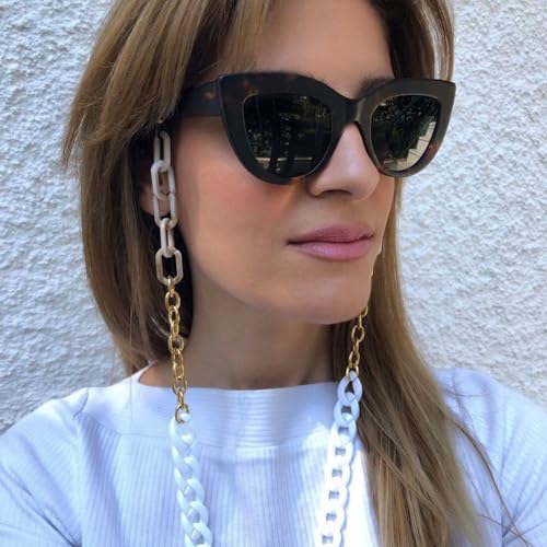 Image of Acrylic Glasses Chain Holder for Women Sunglasses Lanyard Necklace Decorative Chain Eyewear Retainer Eyeglass Strap
