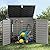 COCLUB 4.6 ft x 4.1 ft Resin Outdoor Storage Shed, 49.5 Cu Ft Extra Large Horizontal Tool Sheds, Multi-Purpose Storage Cabinet for Trash Cans, Garden Tools, Lawn Mower, Double Lockable Doors