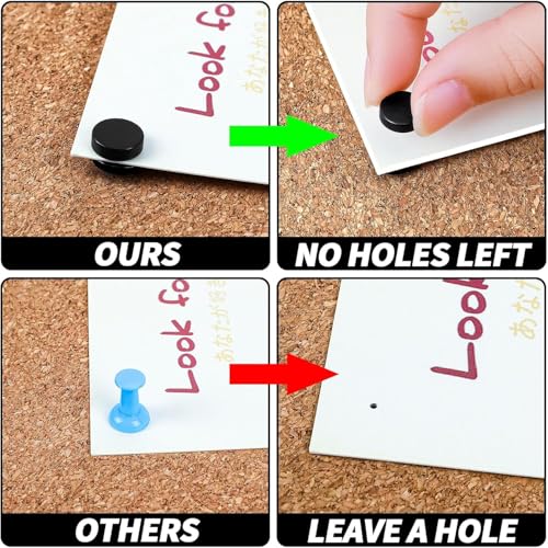 SANNIX Conjunto de 25 pinos magnéticos, pinos planos, tachinhas magnéticas para polegar, para parede