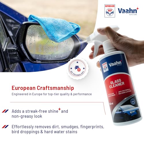 Image of HP Vaahn Glass Cleaner| Dirt & Grime Removal | Crystal Clear Visibility in All Weather | Car Glass (Glass Cleaner 500 ml)