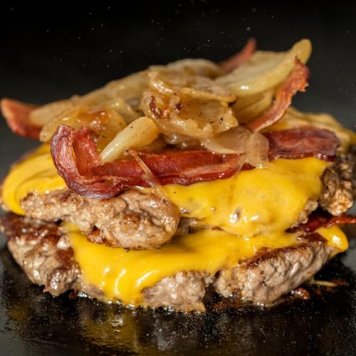 Homiu Reversible Cast Iron Griddle Pan | Pre-Seasoned Non-Stick BBQ Griddle Grill with Handles | Suitable for Oven Safe, Induction, Gas Hob | Cooking, Flat & Ridged Surfaces | All Hob Types - Image 5