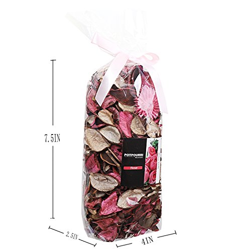 Qingbei Rina Pot pourri,Rose Scented Pot pourri Dried Flower, Pink Decorative Bowl Vase Filler, Home Fragrance Sachets,2 Bags/240g