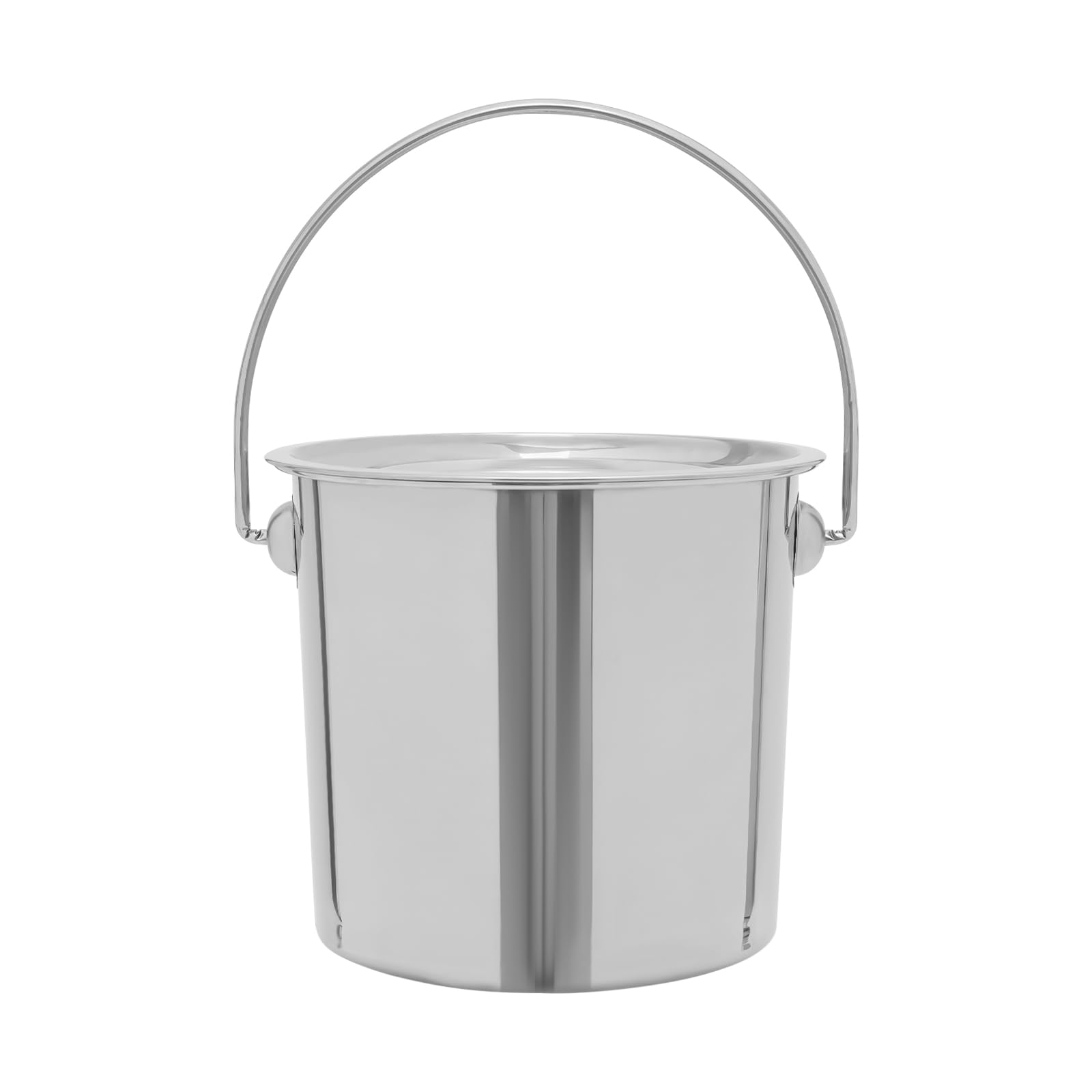 20L Seau En Acier Inoxydable Seau à Eau Avec Couvercle Seau De Cuisine Seau à Aliments