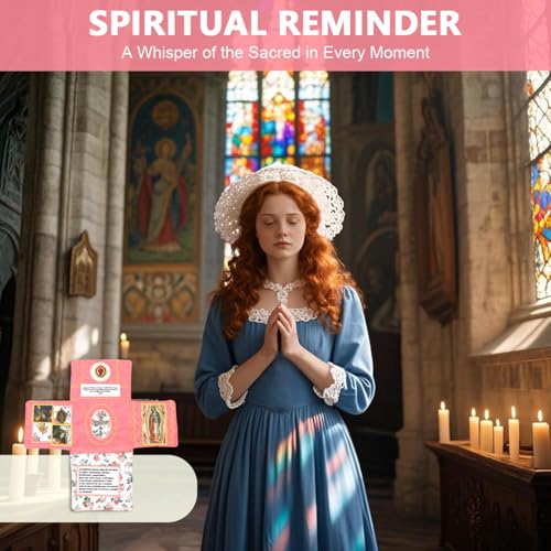 Image of HASTHIP Christian Pocket Shrine, Catholic Prayer Quilt with Mary and Jesus | Private Prayer Companion, Supports Quiet Devotion, Soft Fabric, Compact Format, Pairs with Christian Rosary, Seller Support