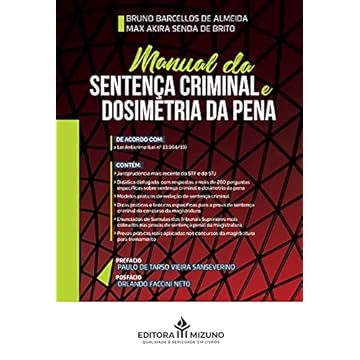 Capa do livro Manual Da Sentença Criminal E Dosimetria Da Pena