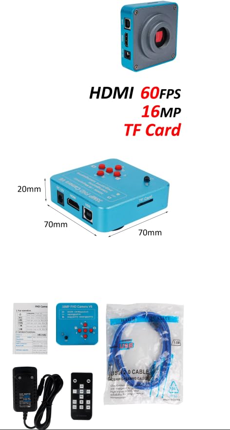 Mikroskop cyfrowy do naprawy mikroskopu monokularowego 38MP1080P USBIndustrialCamera LEDWhiteRing Light130X