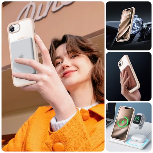 Image of TOCOL for iPhone 17e Case, Compatible with Magsafe, Military Drop Protection, Slim Translucent Matte Shockproof for iPhone 17 e Case 6.1 inch (Desert)