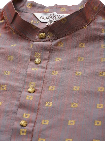 Image of SOJANYA Men Kurta Pyjama With Nehru Jacket