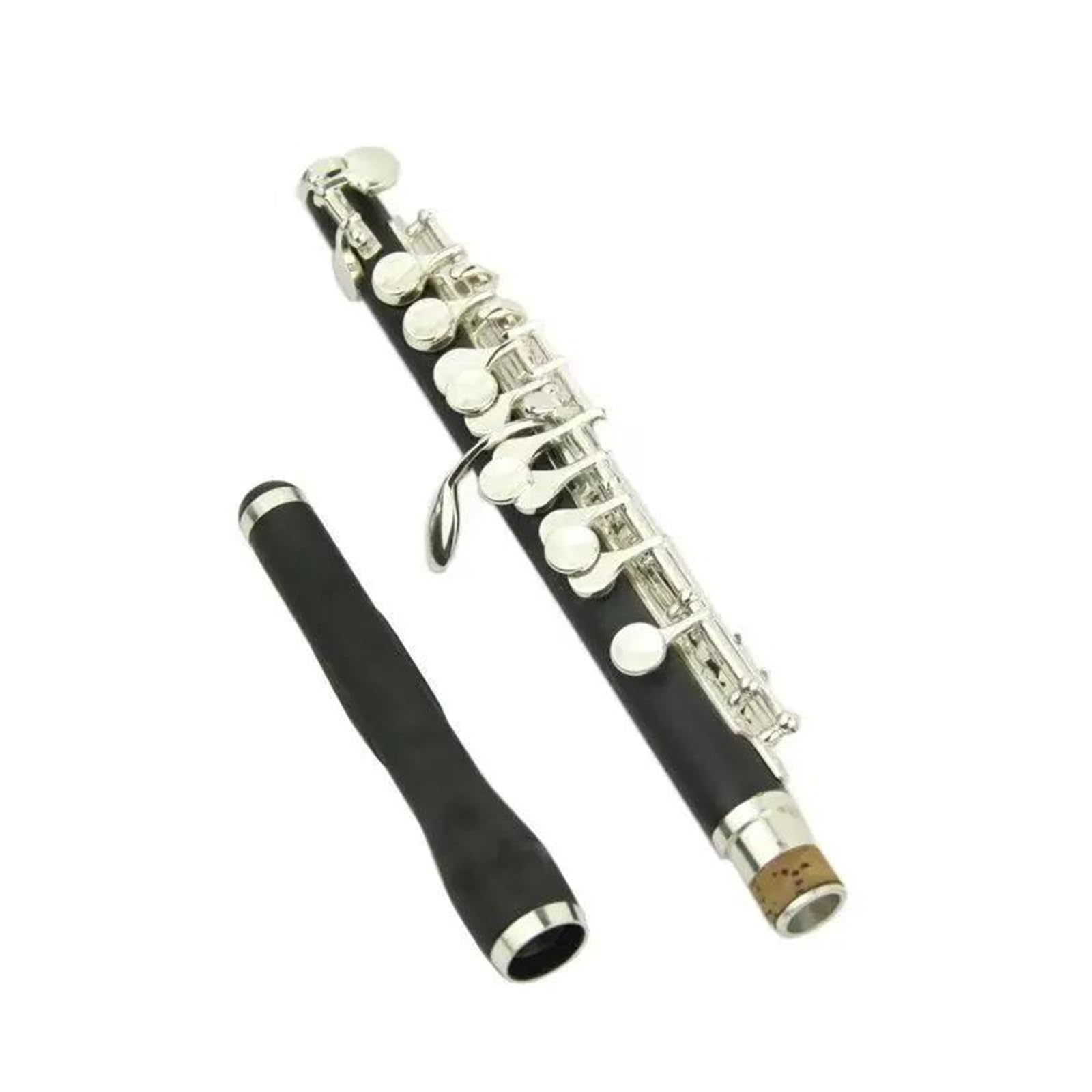 Cuerpo De Ébano Profesional, Teclas Chapadas En Plata, Flauta De Tamaño Medio, Instrumento Piccolo Con Estuche Flauta Travesera Kit