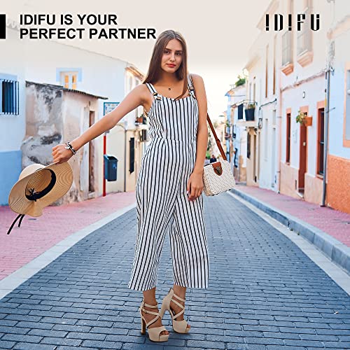 Idifu Women's In5 Charcy Crisscross Strappy Platform High Chunky Heels Peep Toe Pump Party Heeled Sandals(9 M Us, Nude Nubuck) #TOP2