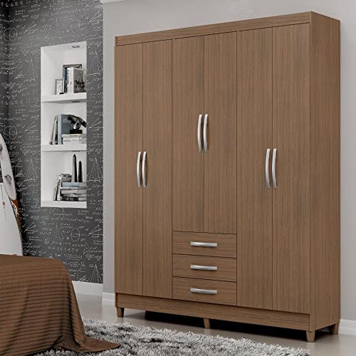 Guarda Roupa Casal 6 Portas 3 Gavetas Toledo MX Móveis