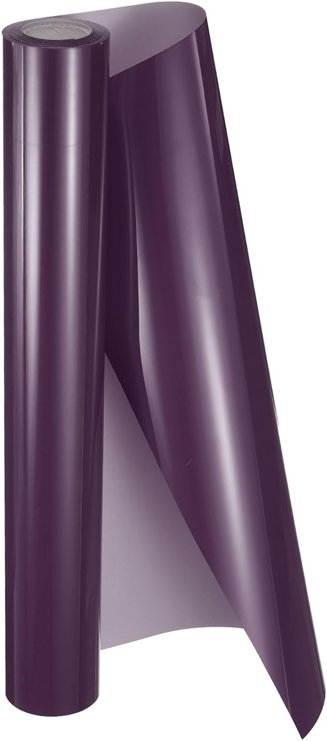 HARFINGTON HTV Heat Transfer Vinyl 11.8" x 5ft Roll PU Purple Red Iron on Vinyl for All Cutter Machine, Easy to Cut & Weed Purple Red 11.8" x 5ft