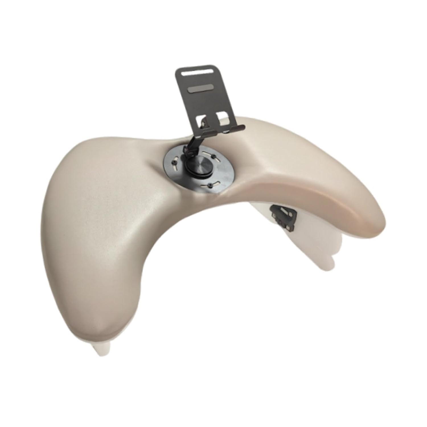 Nail Arm Rest Hand Stand Cushion Anti Slip PU Leather Professional Nail Hand Pillow Manicure Tool for Manicurists Salon Home, Khaki with Bracket