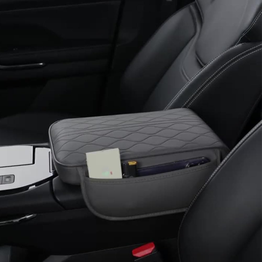 Car Center Console Cover For Lexus LS Sedan LS 350 /LS 460 L /LS500 /LS 500H /LS 600 h L/LS TRI-P4, Leather Armrest Box Mat Protective Covers Waterproof Interior Accessories with 2 Storage Bags