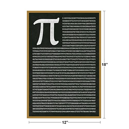 Image of Pi Poster Math Poster For High School Mathematics Classroom Decoration Cool Wall Art Print Poster 12x18