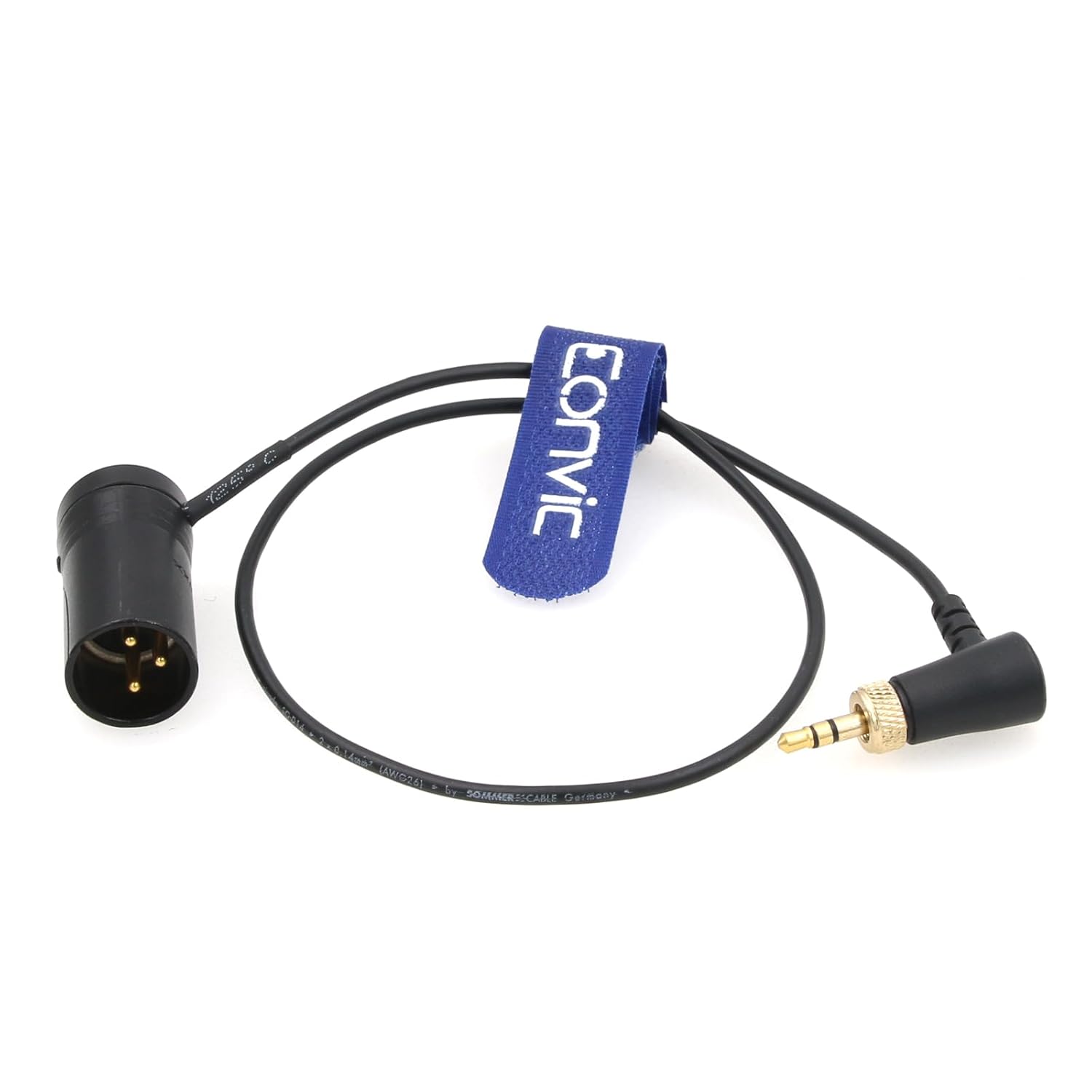 Eonvic 3.5mm Locking to Low Profile 3 Pin XLR Male Plug with Screws Aluminum Metal Cover Audio Cable for Sennheiser