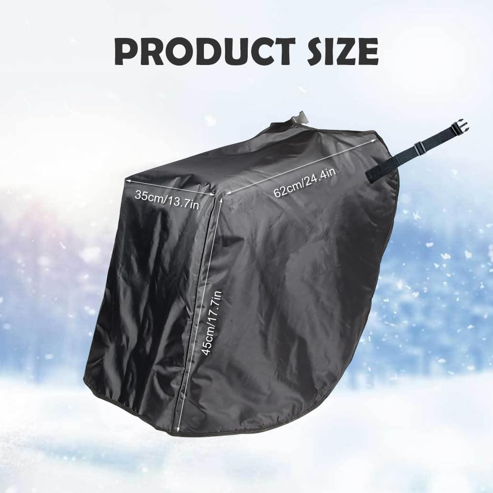 Manta para patas de scooter, impermeable, resistente al viento, protección contra la lluvia, delantal térmico de forro polar negro, 62 x 45 x 35 cm
