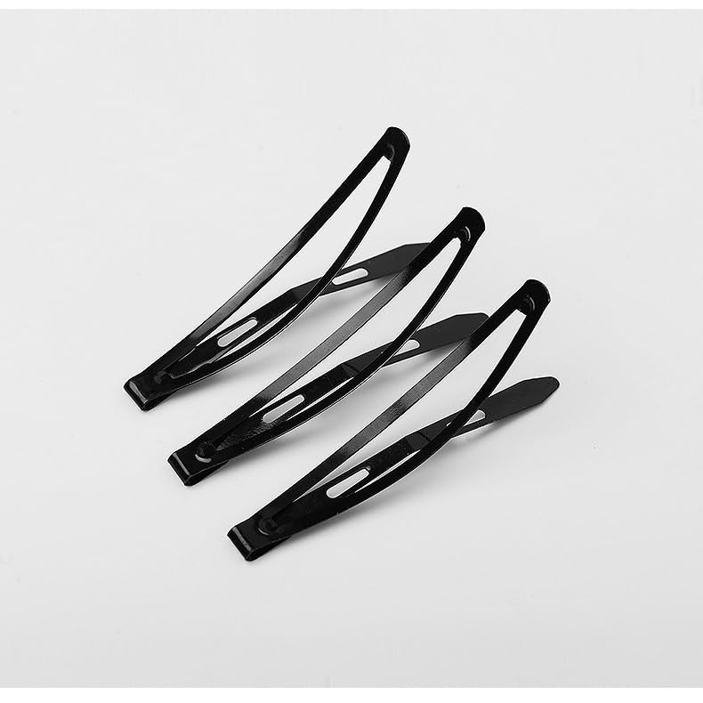 24 Pinzas negras de metal para el cabello para mujeres, sin deslizamiento, para peinados y maquillaje, 2.16 pulgadas miniatura 2