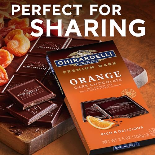 GHIRARDELLI INTENSE DARK Blood Orange Chocolate Bars, 3.5 oz Bar (Pack of 12) – Rich Dark Chocolate with Zesty Citrus - image 4