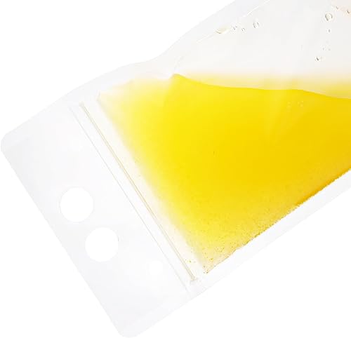 Miniatura 4 de Mezchi 200 bolsas transparentes para bebidas con 200 popotes, bolsas desechables para jugos con pajitas, bolsas de licor, bolsas de bebidas para