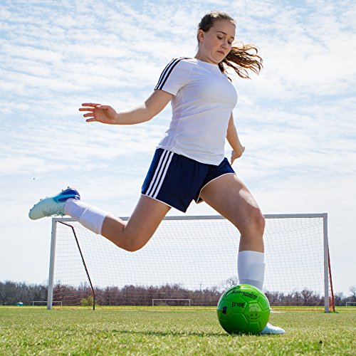 Champion Sports Extreme Series Soccer Ball, Size 4 - Youth League, All Weather, Soft Touch, Maximum Air Retention - Kick Balls For Kids 8-12 - Competitive And Recreational Futbol Games, Green #TOP5