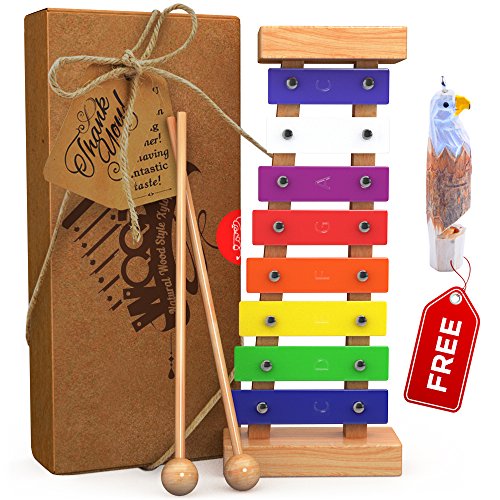 AGREATLIFE Wooden Xylophone | Child-Safe Kids Xylophone That Produces Harmonious Sound with Eagle
