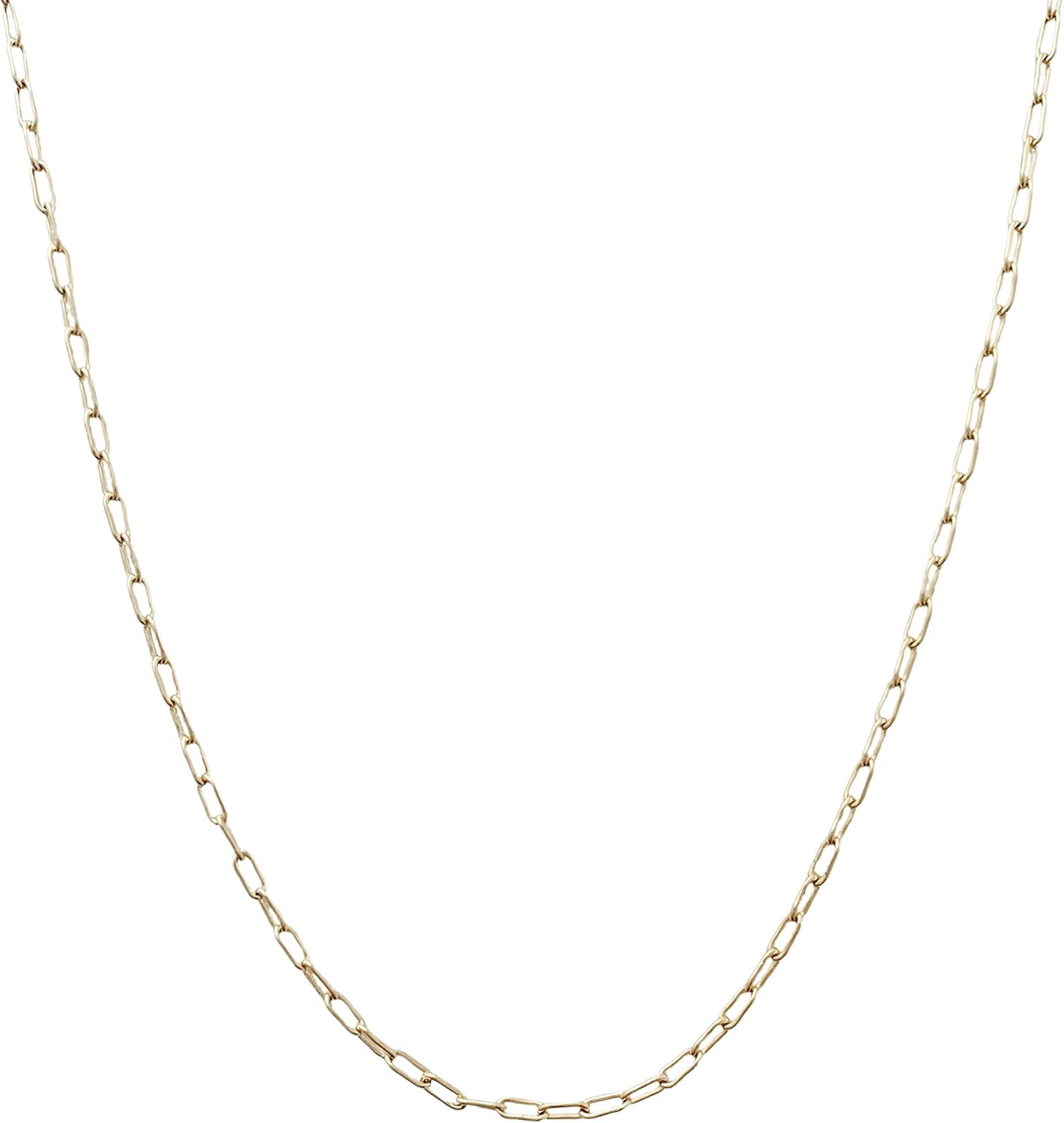 Honeycat Olivia Dainty Paperclip Link Chain Necklace in Silver | Minimalist, Delicate Jewelry