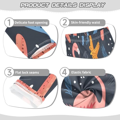 Toddler Girls Leggings Printed Yoga Pants Leggings Starfish Flamingo for Kids3