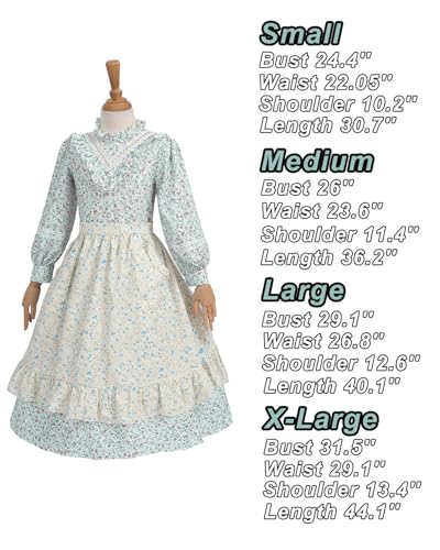 Vestido Colonial Prairie Niñas Manga Larga Floral miniatura 6