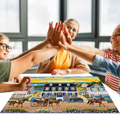 Jigsaw Puzzles for Adults 1000 Piece Puzzle for Adults 1000 Pieces Puzzle 1000 Pieces-City Illustrations - Thumbnail 7