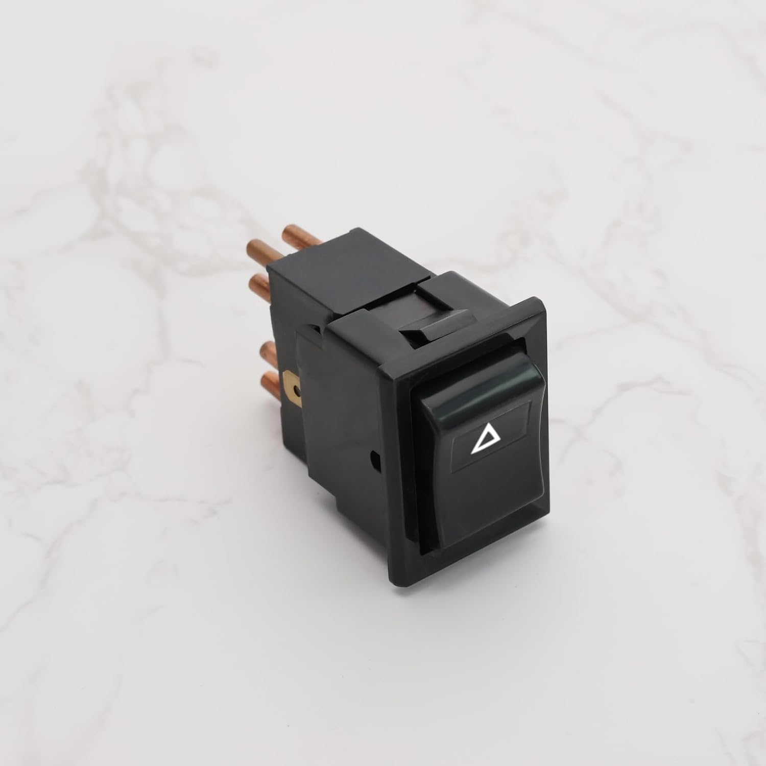 7-Pin Hazard Warning Lamp Switch, Compatible with Land Rover Defender 90/110/130, Mechanical Switch, Push Button, Manual Operation, Black