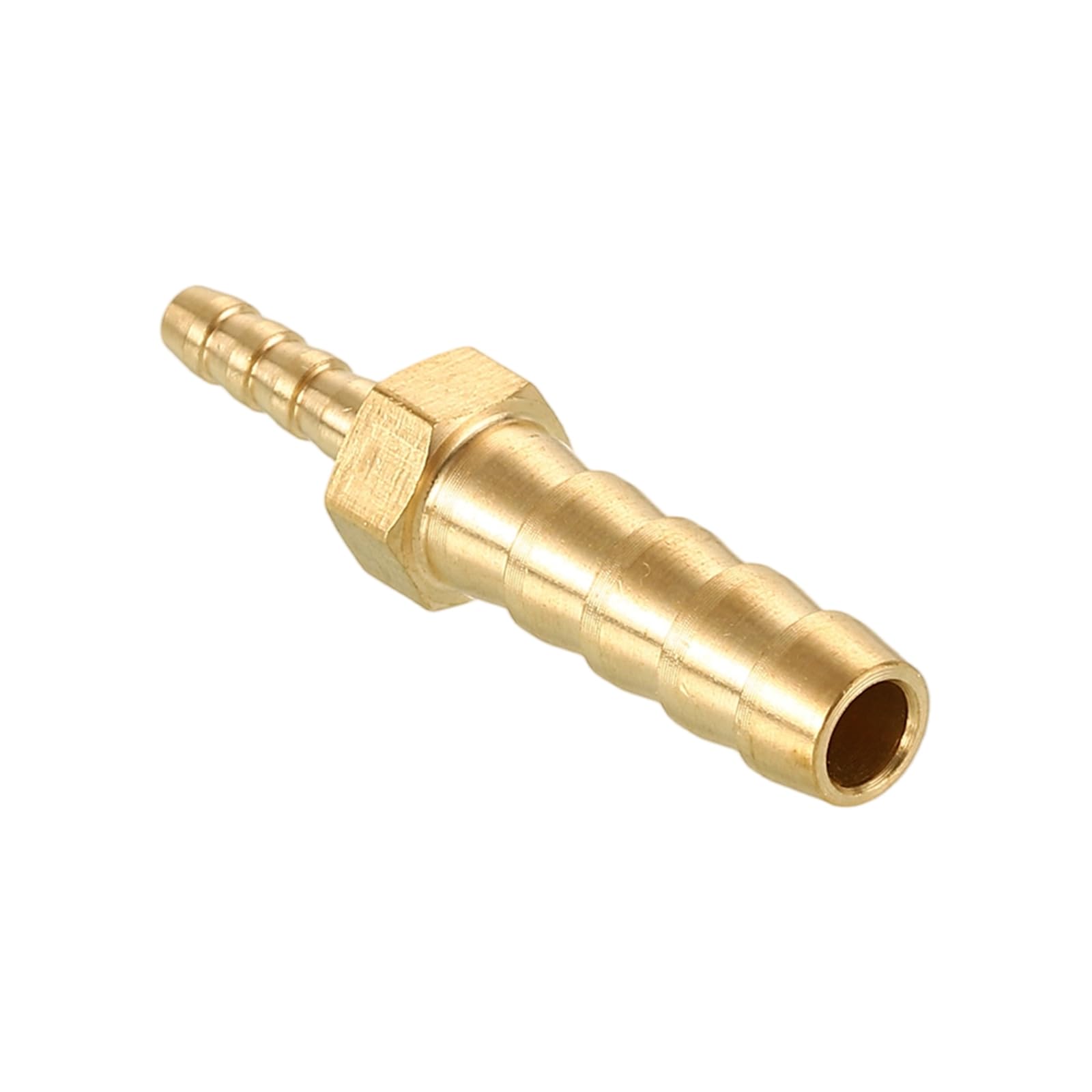 sourcing map 1pcs 8mm to 4mm Brass Hose Barb Fitting Metals Splicer Mender for 3D Printing, Air Compressor, CNC Machine, Dies — image 1