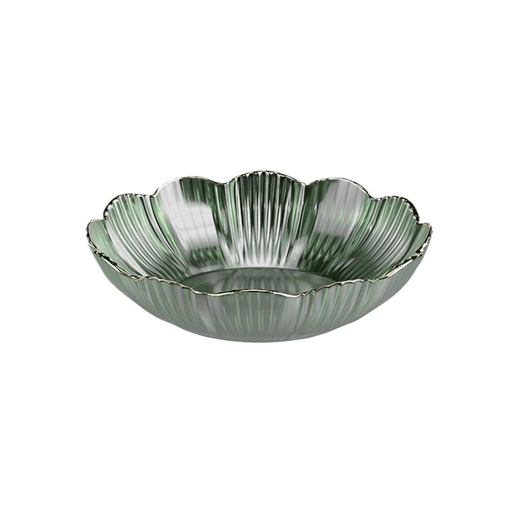 HPTHLY Fruit Plate Fruit Plate Petal Shape Decorative Plate Household Dishwasher Snack Plate Candy Plate Fruit Plate Green Fruit Bowl